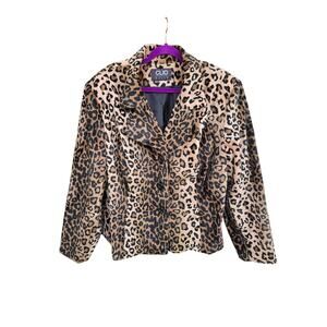 Women's CLIO Faux Fur Cheetah Suit Jacket
